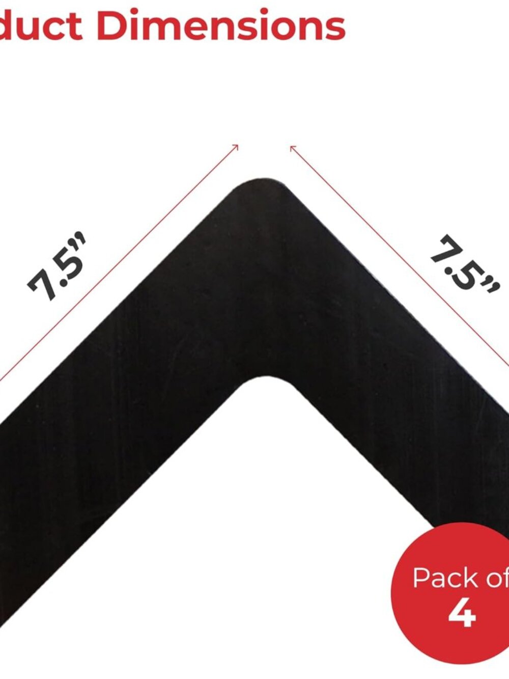 NeverCurl 4-Pack V Shape Rug Corner Grippers - Rug Gripper for Hardwood Floors a - Picture 3 of 7